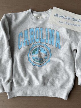 Vintage University of North Carolina Crewneck Sweatshirt, Retro University Shirt